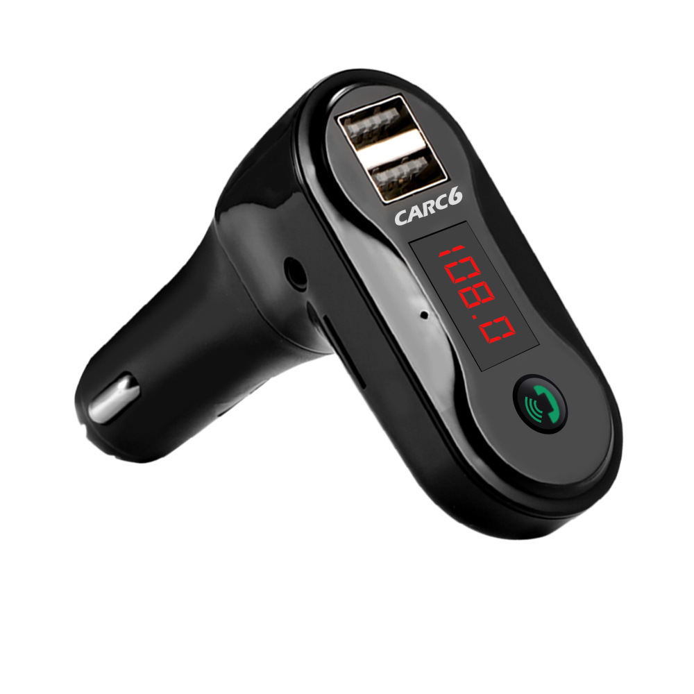 c6车载mp3蓝牙播放器 汽车蓝牙免提 双usb充电器 插卡FM发射器
