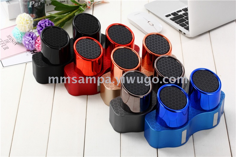 爆款新款创意设计汽车尾气管电脑u盘插卡FM低音炮无线蓝牙音箱细节图