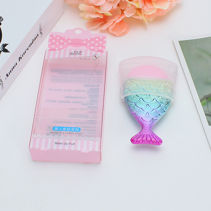 New Eacherin Fish Mermaid Makeup Brush Brush Brush Brush Blush Brush single size 221 Specification drawing