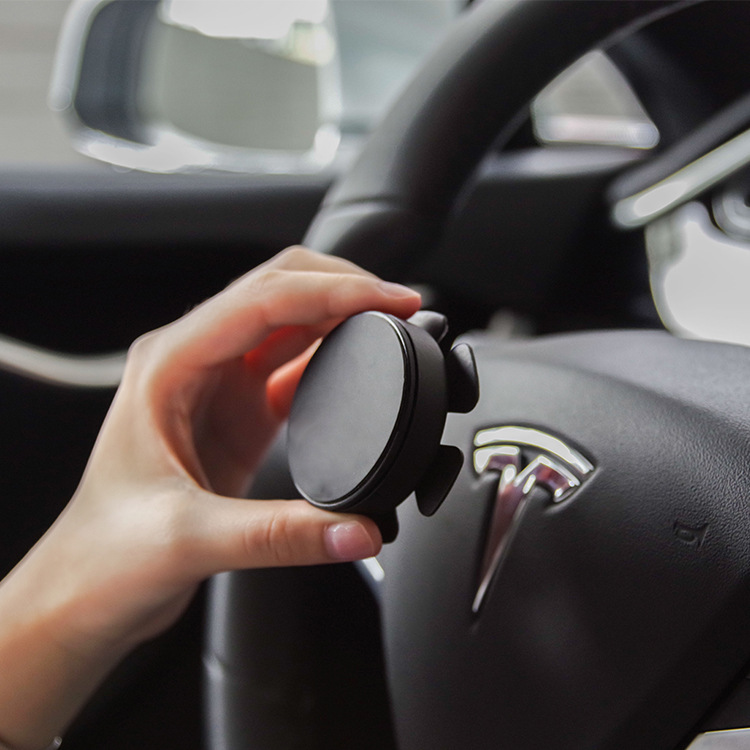 新车载创意方向盘磁铁手机支架 随意贴支架 汽车导航支架细节图
