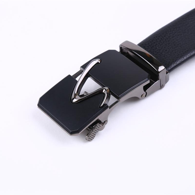 腰带男式真皮自动扣裤带正品商务潮流年轻人捷豹男士皮带产品图