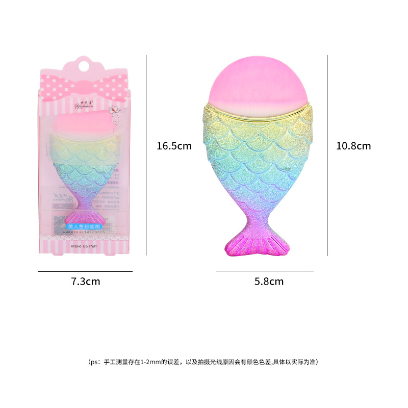 New Eacherin Fish Mermaid Makeup Brush Brush Brush Brush Blush Brush single size 221 details Picture