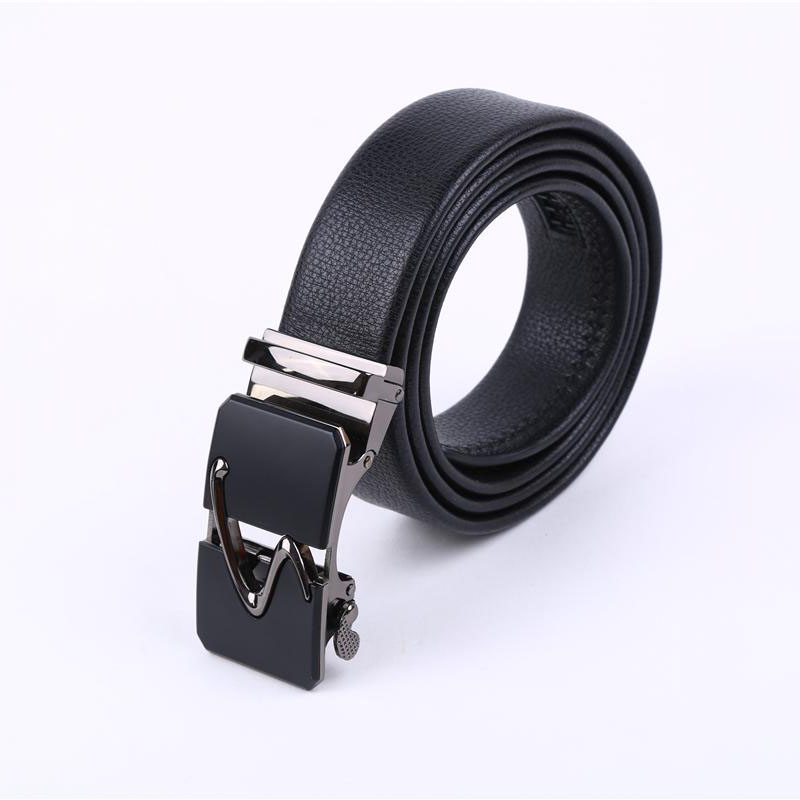 腰带男式真皮自动扣裤带正品商务潮流年轻人捷豹男士皮带图