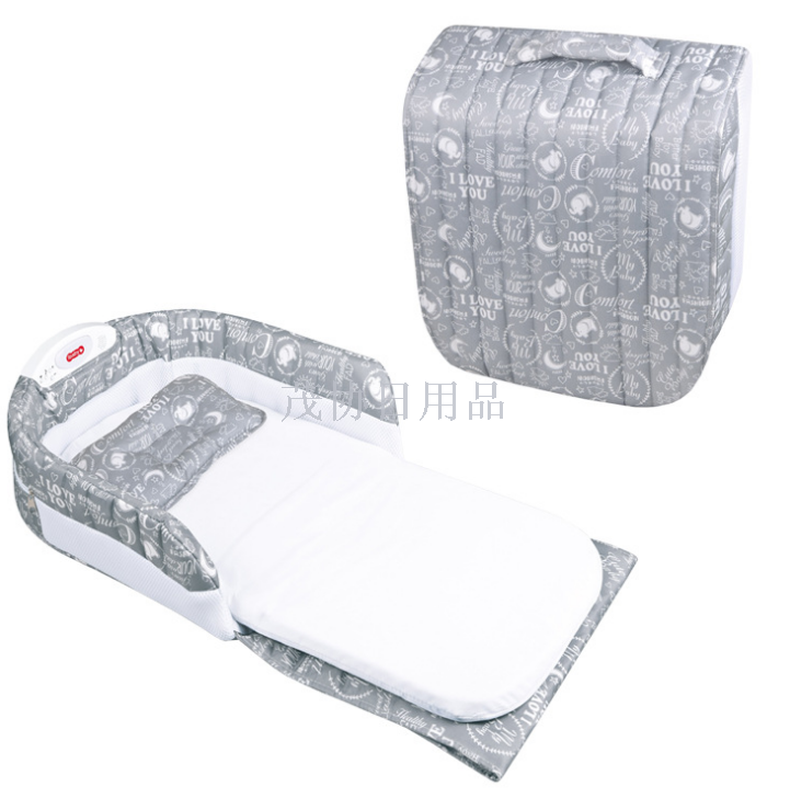 Baby bb foldable bed Baby Travel portable multi-function music button bed in bed