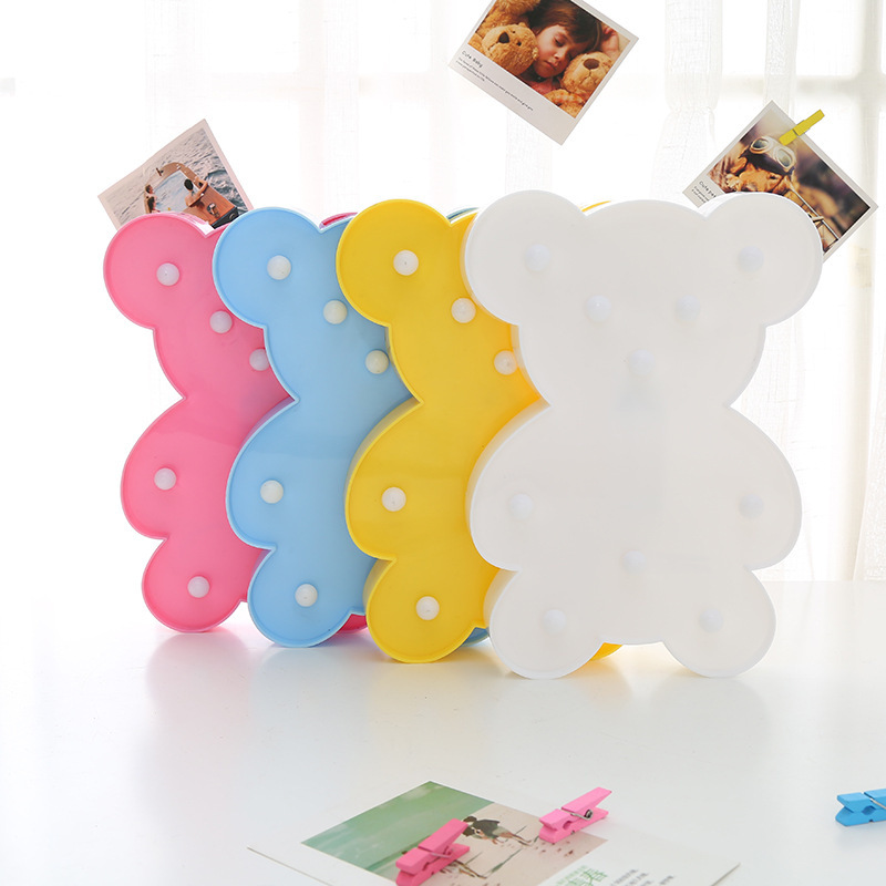 Manufacturers direct LED lights cartoon bear LED night lights holiday wedding decoration lights