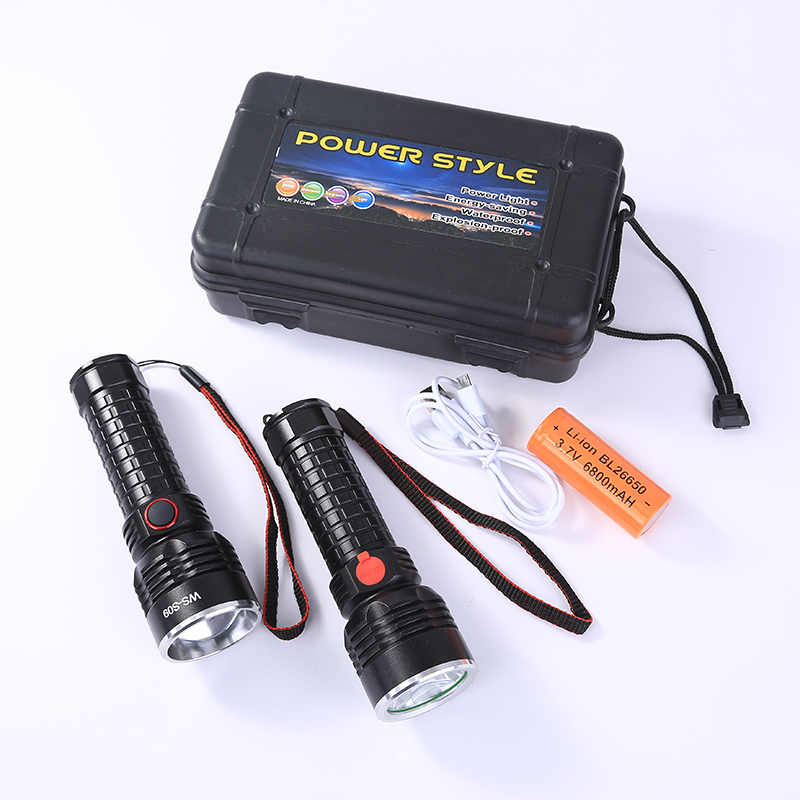 Cross-border bestseller T6 dimming flashlight - Outdoor Lighting camping flashlight factory direct sales