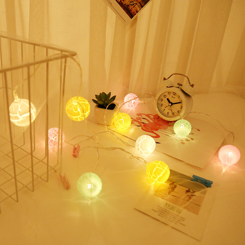 Room decorated lights instagram live background lights crackled sky star glass bulb lights string
