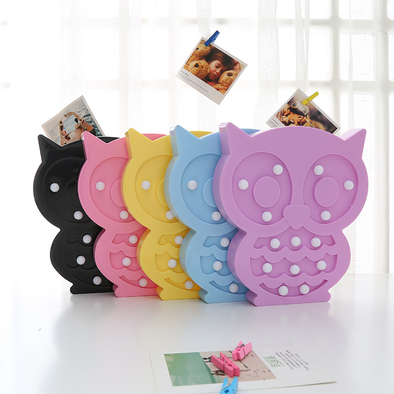 Lamp manufacturer supplies owl shape lamp room decoration festival dress up 3D small night lamp