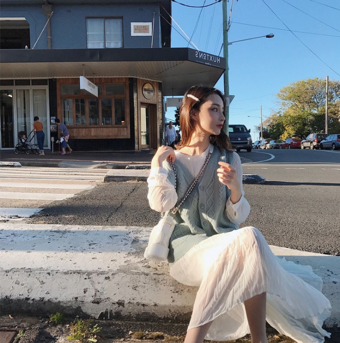 女式马甲实物图