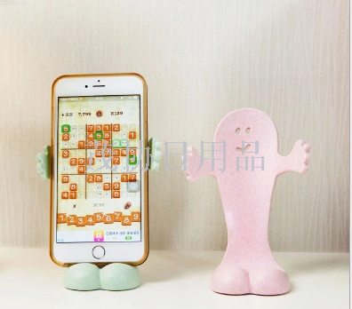 Wheat straw cute hug smiley universal phone stand Tablet stand Amazon new