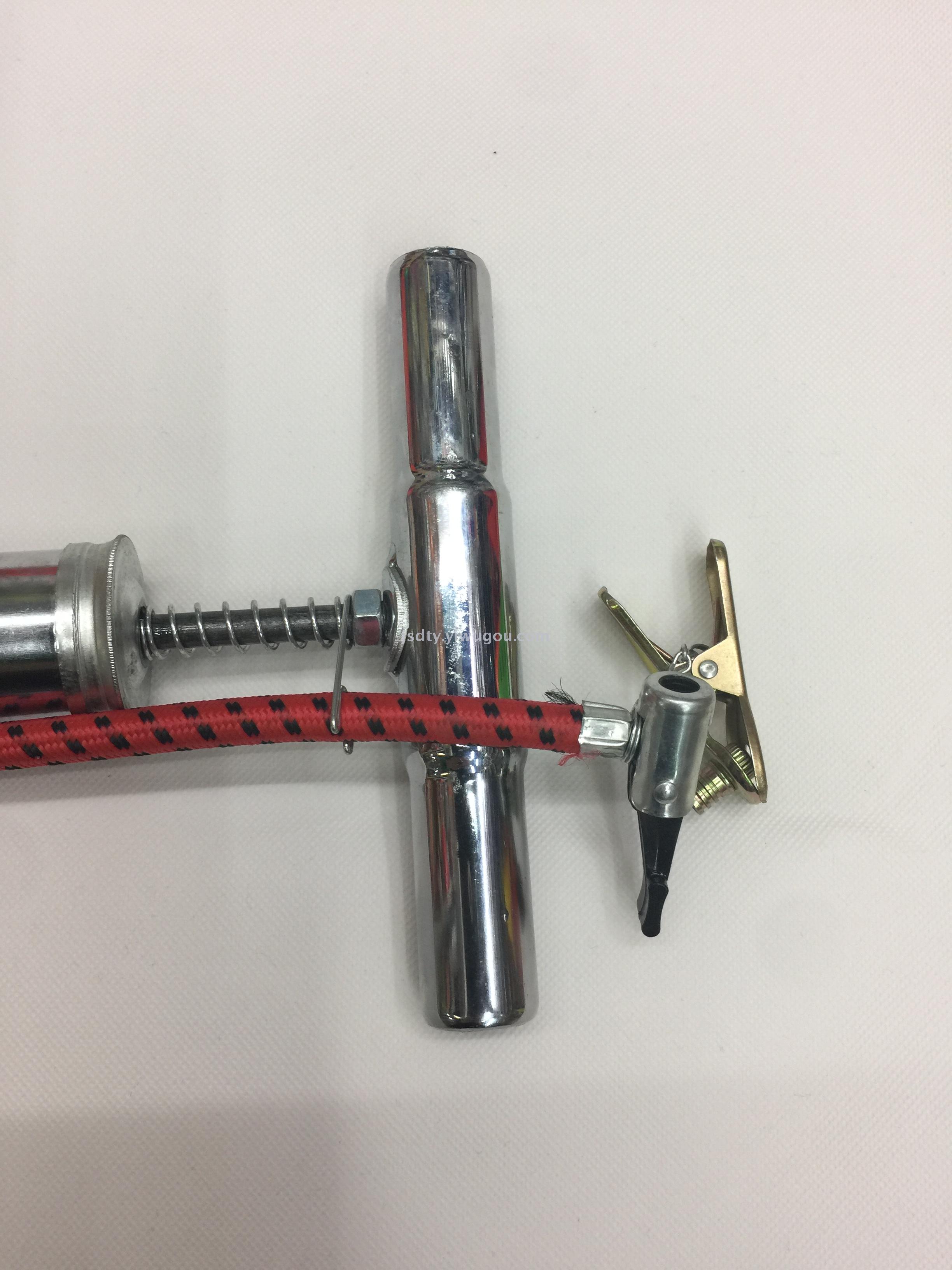 高压自行车打气筒 铝合金钢管球类多用途打气筒 手动打气筒细节图