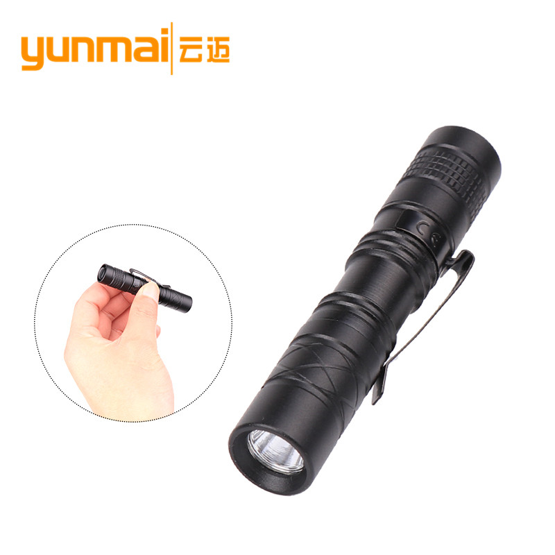 New cross-border XPE LED strong light pen-shaped flashlight 1 piece AAA with pen clip aluminum alloy mini pen lamp Specification image