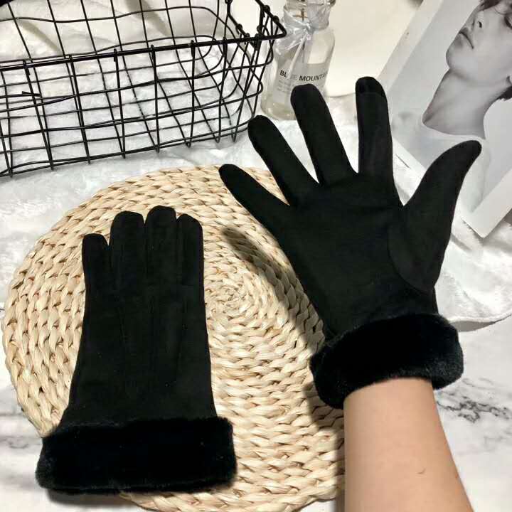 UGG女士麂皮绒触屏手套细节图