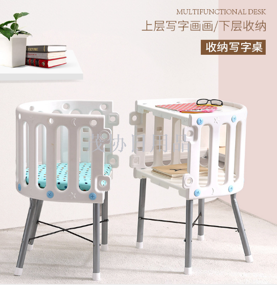 The multi-functional baby crib, newborn rocking chair bed, wheeled baby multi-functional dining chair and desk are only for foreign trade sales details Picture