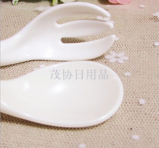 Chicken Cady Baby Curved Spoon, Baby Training Spoon, Children's Rice Spoon KD4029 (2 pieces set) details Picture