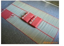 Qiansi Foreign trade factory portable folding beach mat three fold mat rush mat beach
