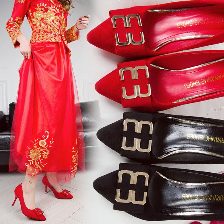 婚鞋喜庆红2019新款产品图