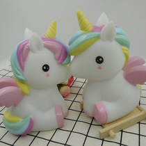 Manufacturer INS colorful unicorn small night light lighting gift bedside lamp creative products small toys wholesale