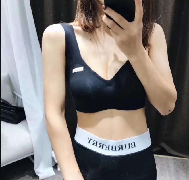 Black technology seamless underwear, two-color modal fabric, comfortable yoga bra, cotton V-neck, oxygen Application Scenario