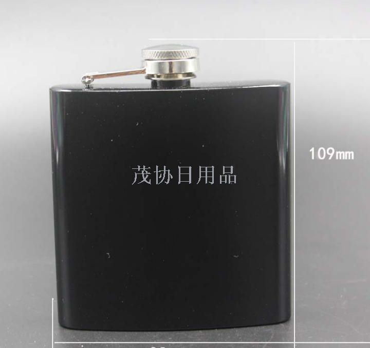 喷漆6盎司正品随身户外外贸不锈钢酒壶 便携式酒壶颜色可订制
