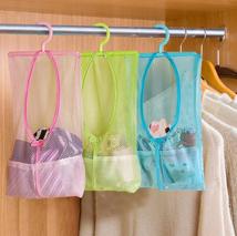 可悬挂分类收纳网袋浴室挂袋内衣晾衣挂袋网兜晾衣袋