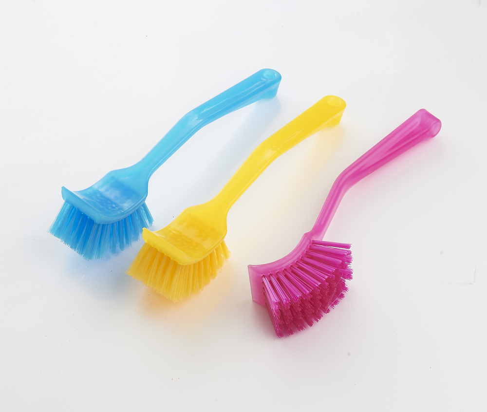 Kitchen skillet and bowl brush multi-functional hanging cleaning brush sink brush pan and bowl ware household plastic