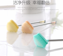 Creative plain color toilet brush set toilet clean brush toilet corner free brush long handle soft hair toilet cleaner brush