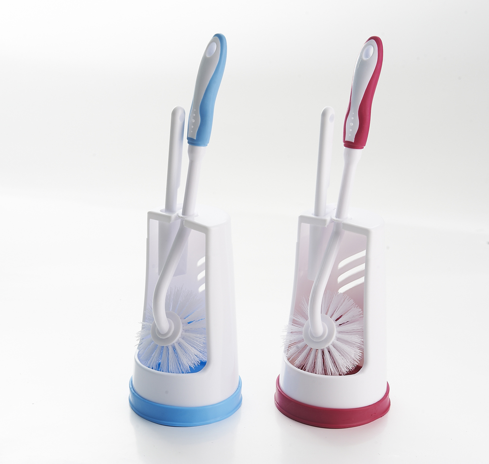 Hemispheric plastic toilet brush with seat toilet special toilet brush set creative toilet brush belt report