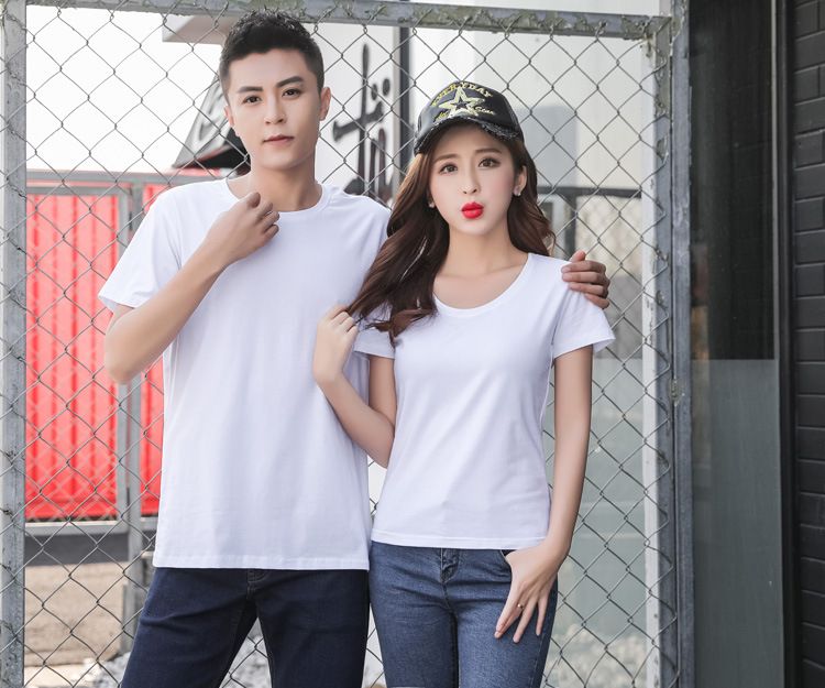 Short-sleeved round-neck modal solid color blank T-shirt heat transfer cultural T-shirt custom wholesale printed logo hot full figure