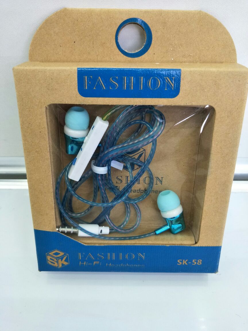 新款牛皮纸包装三合一入耳手机耳机，索歌品牌产品图