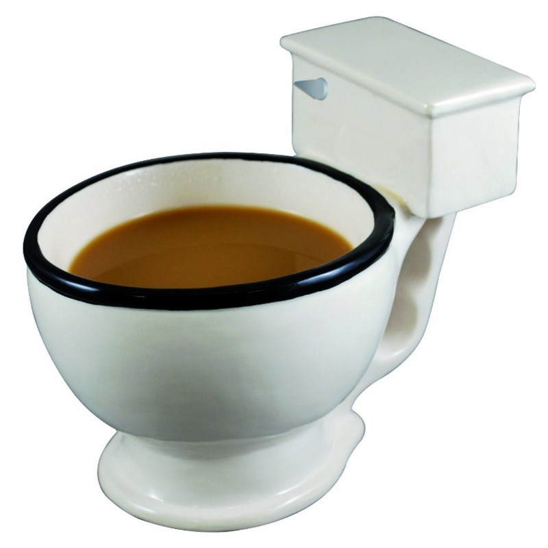 Toilet cup drinking water creative mug Funny toilet cup personalized poop ceramic plastic cup pranks and tricks
