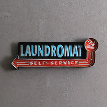 Retro style wall decoration arrow LED light signage indoor bar coffee shop three-dimensional signage