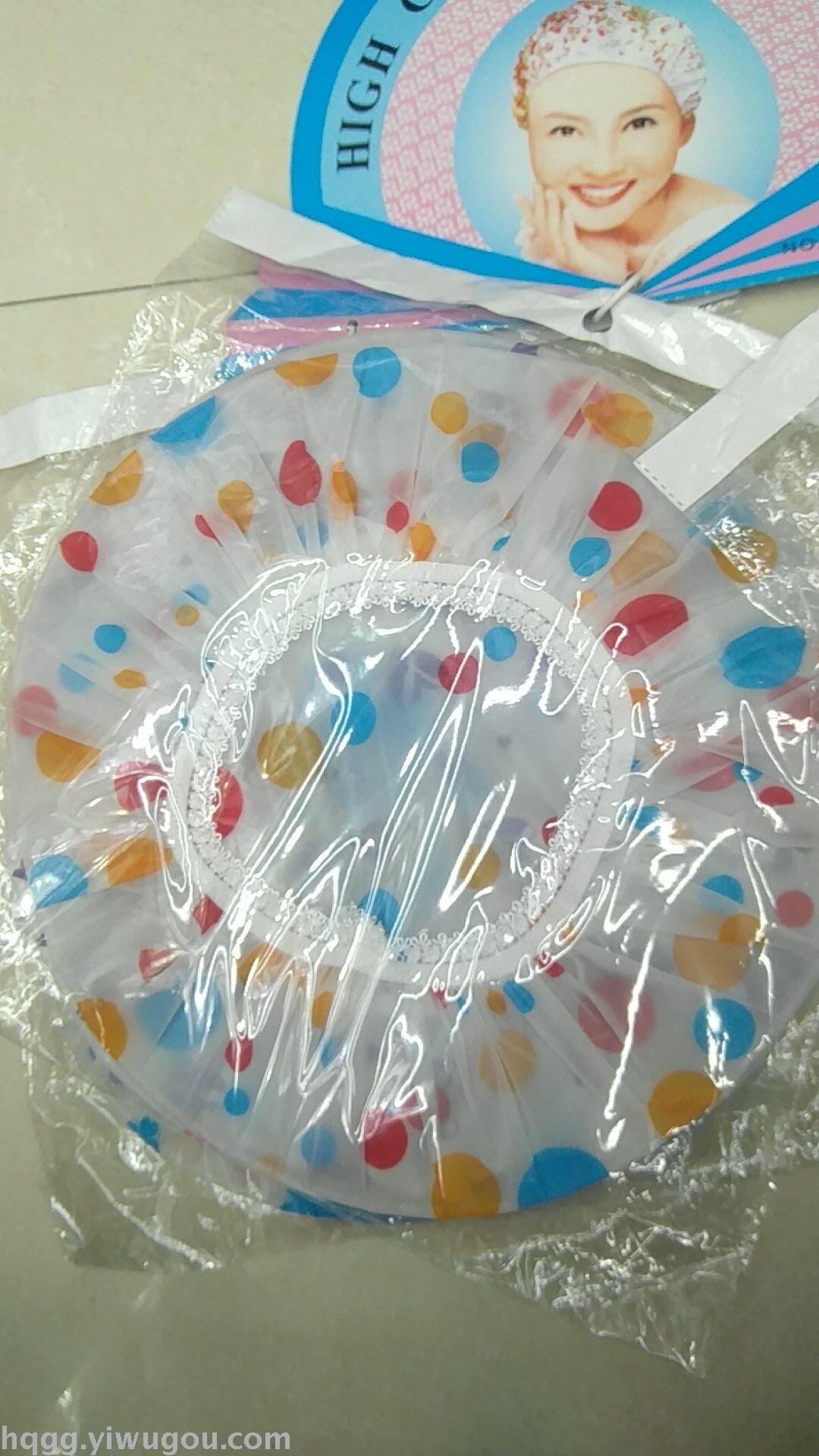 EVA浴帽圆opp袋子包装，颜色混装细节图