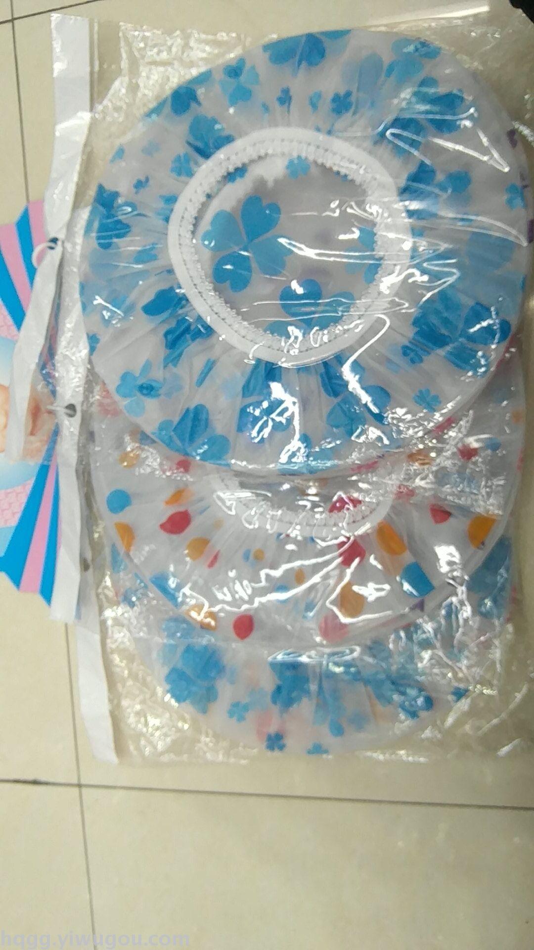 EVA浴帽圆opp袋子包装，颜色混装产品图