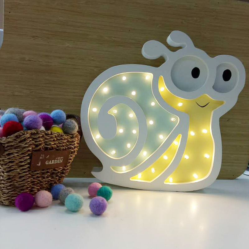 Creative cute little snail night lamp baby bed snail lamp LED energy saving bedroom lamp