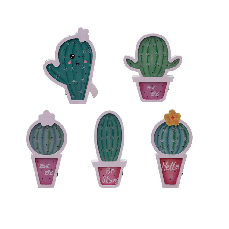 Nordic Instagram small decorative light fairy light cactus potted small night light