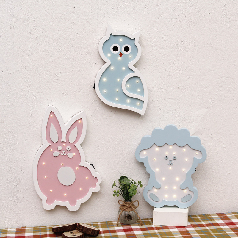 Instagram cute animal department lion panda raccoon decorative lamp cartoon decoration small night light