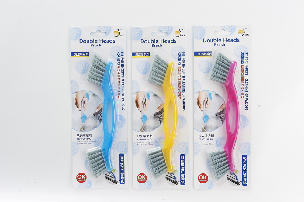 Double head cleaning brush household door, window and pipe cleaning brush household kitchen cleaning brush kitchen table cleaning brush