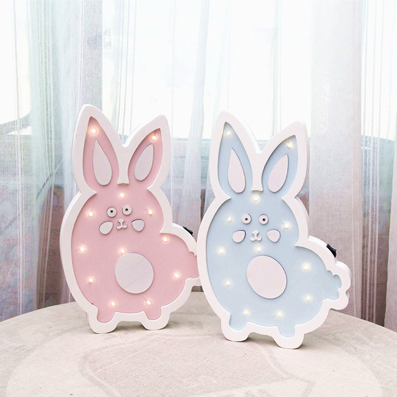 Instagram Nordic Rabbit LED lamp wall decoration wall decoration for girls room decoration wall decoration