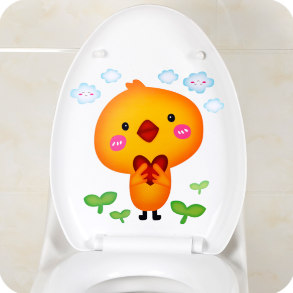 可爱卡通韩式厕所防水马桶贴 装饰瓷砖贴自粘贴纸卫生间坐便贴画