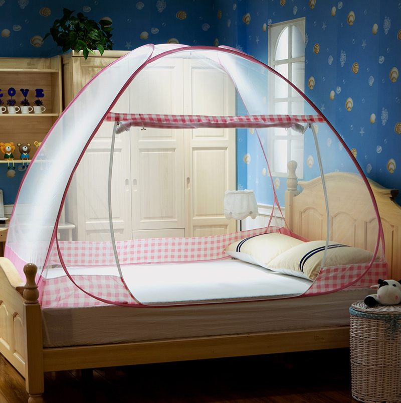 厂家直销加密蚊帐自动免安装蒙古包蚊帐单人折叠式蚊帐1.5M1.8M细节图