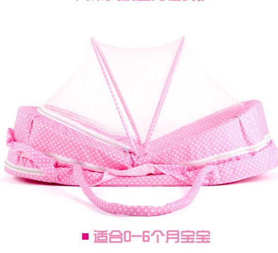 厂家直销新款夏季防蚊婴儿蚊帐便携可手提婴儿床宝宝蒙古包蚊帐罩细节图