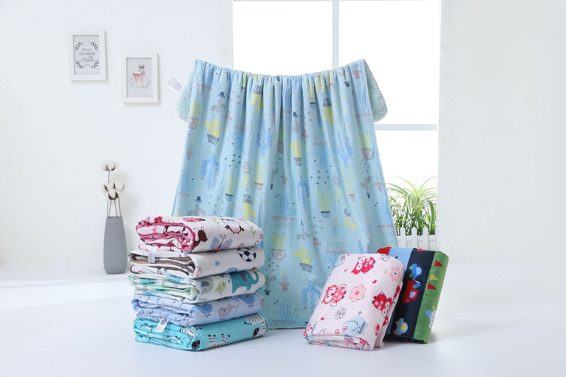 成人毛毯成人毛毯 双层婴儿毯 短毛绒毯 宝宝盖毯抱被