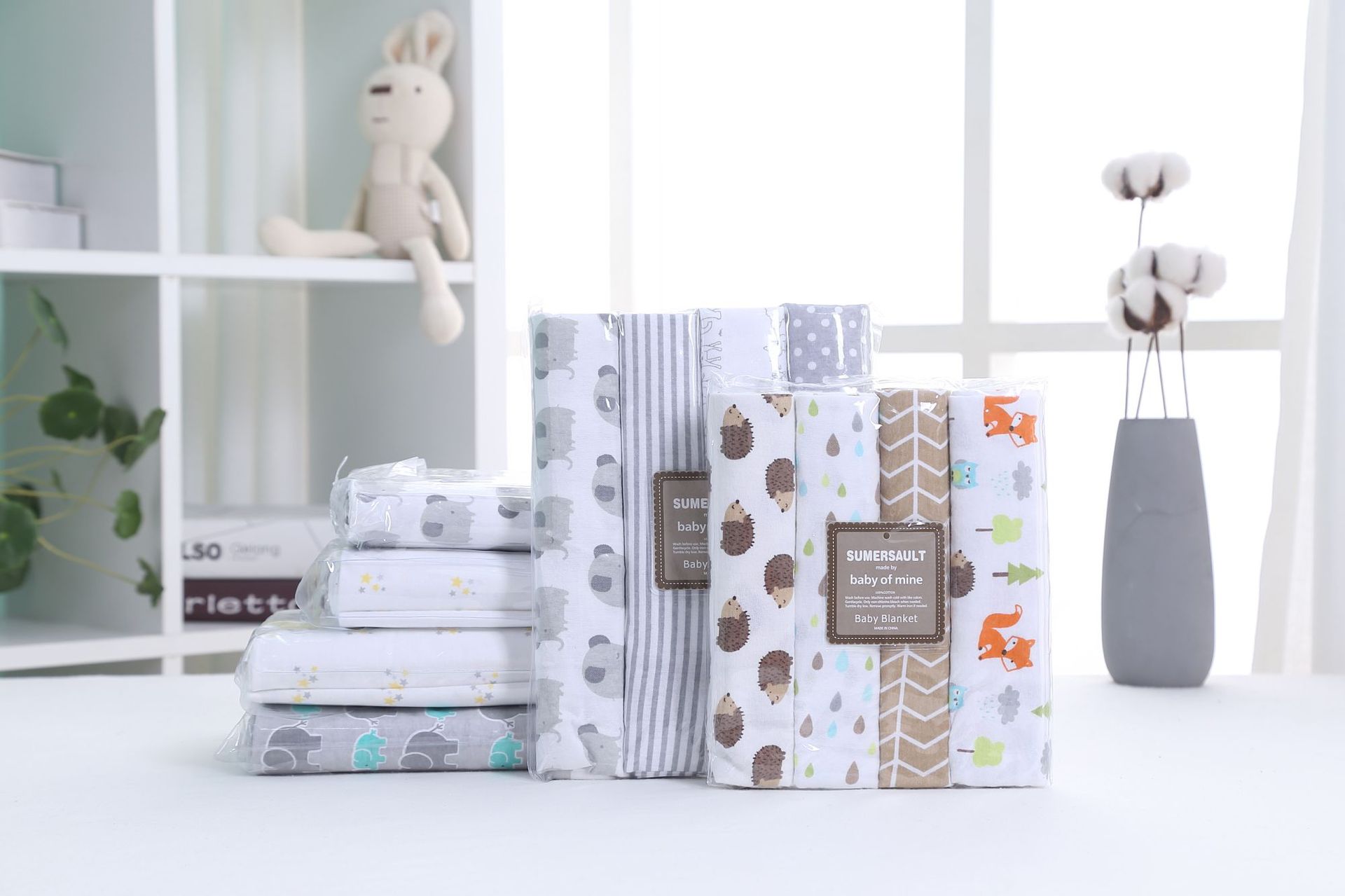 婴童抱被、被芯实物图