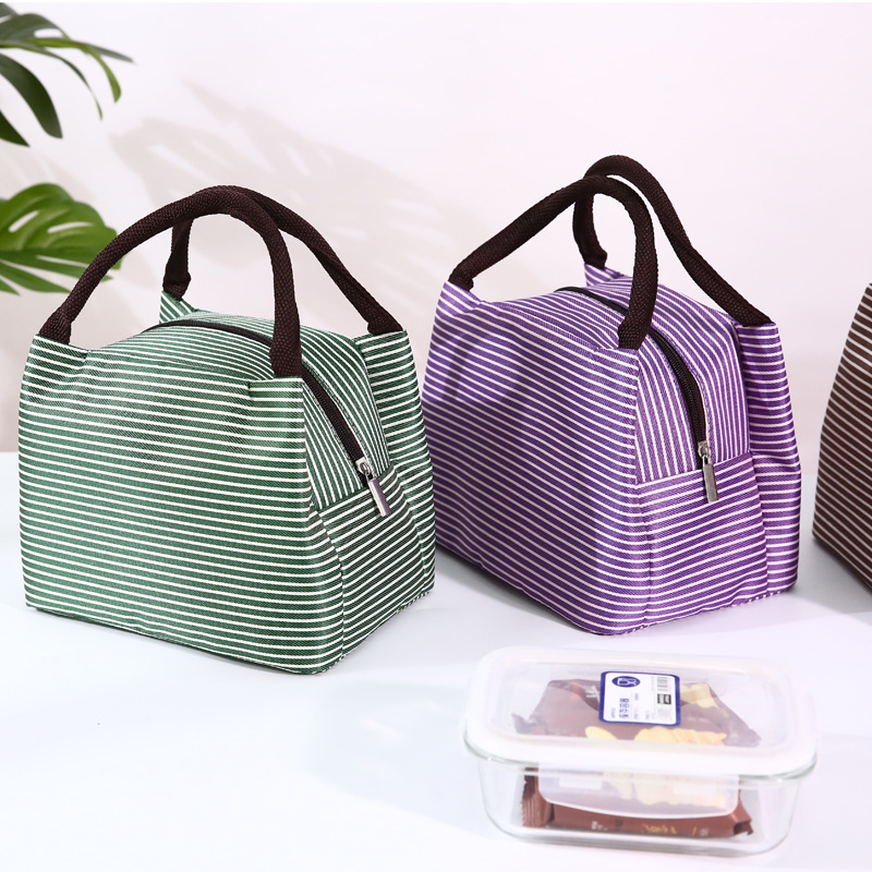 Handbag Waterproof Canvas Insulation Bag Large Aluminum Foil Thickened Lunch Bag Factory Direct Sales Specification drawing