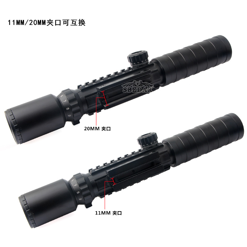 3-9X32EG Red and green ten-line three-fish face bone sight Specification image