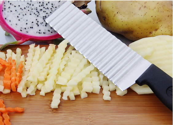 Direct French stainless steel wave knife professional potato cutter Ripple knife chipping chips ripple knife