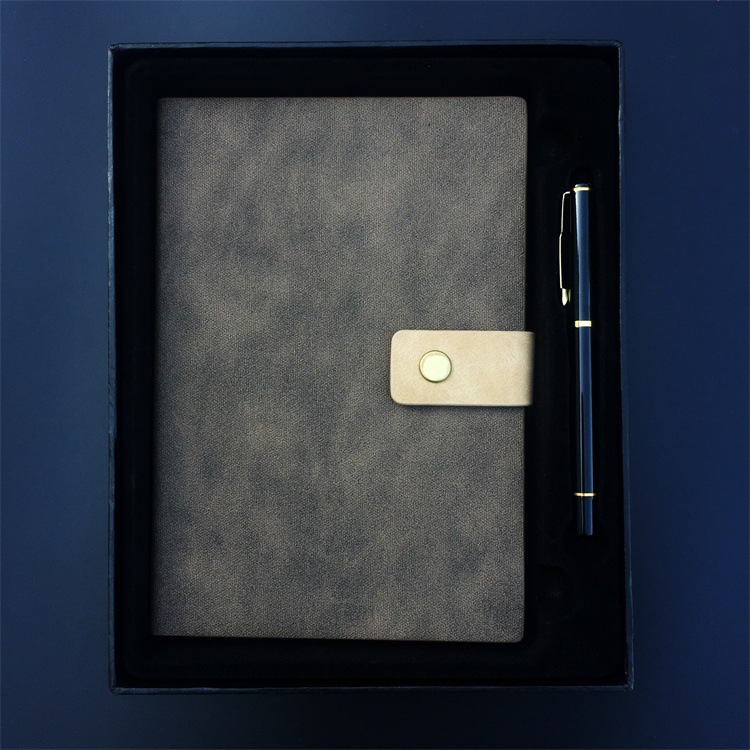 Moxuan Gifts Office Cultural Festival Supplies Office Gift Sets Wholesale Vintage A5 Notebooks Custom LOGO Business Gifts Office Supplies pu Leather Notebook sets