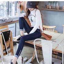 High-waisted skinny cuffed jeans for women Women cuffed everything with pencil shorts Cropped cropped pants