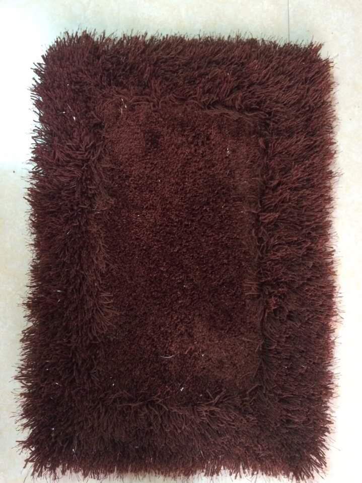 New best-selling rectangular/oval long-haired three-dimensional bedside floor mat, living room coffee table, thickened elastic filament carpet floor mat, 40*60cm Specification drawing